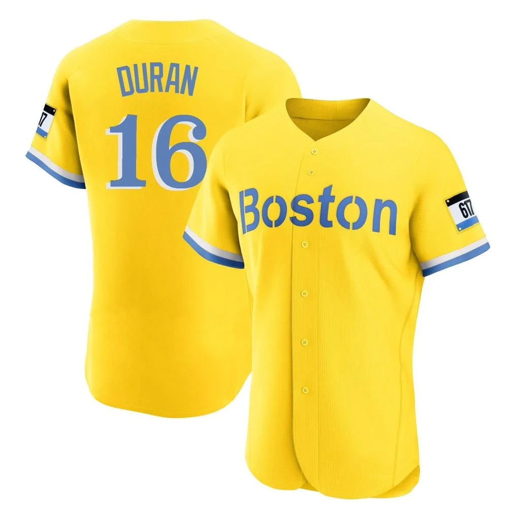 Boston Red Sox #16 Jarren Duran Player Yellow HeidiMiller Limited Elite Home Game Stitched Jerseys1