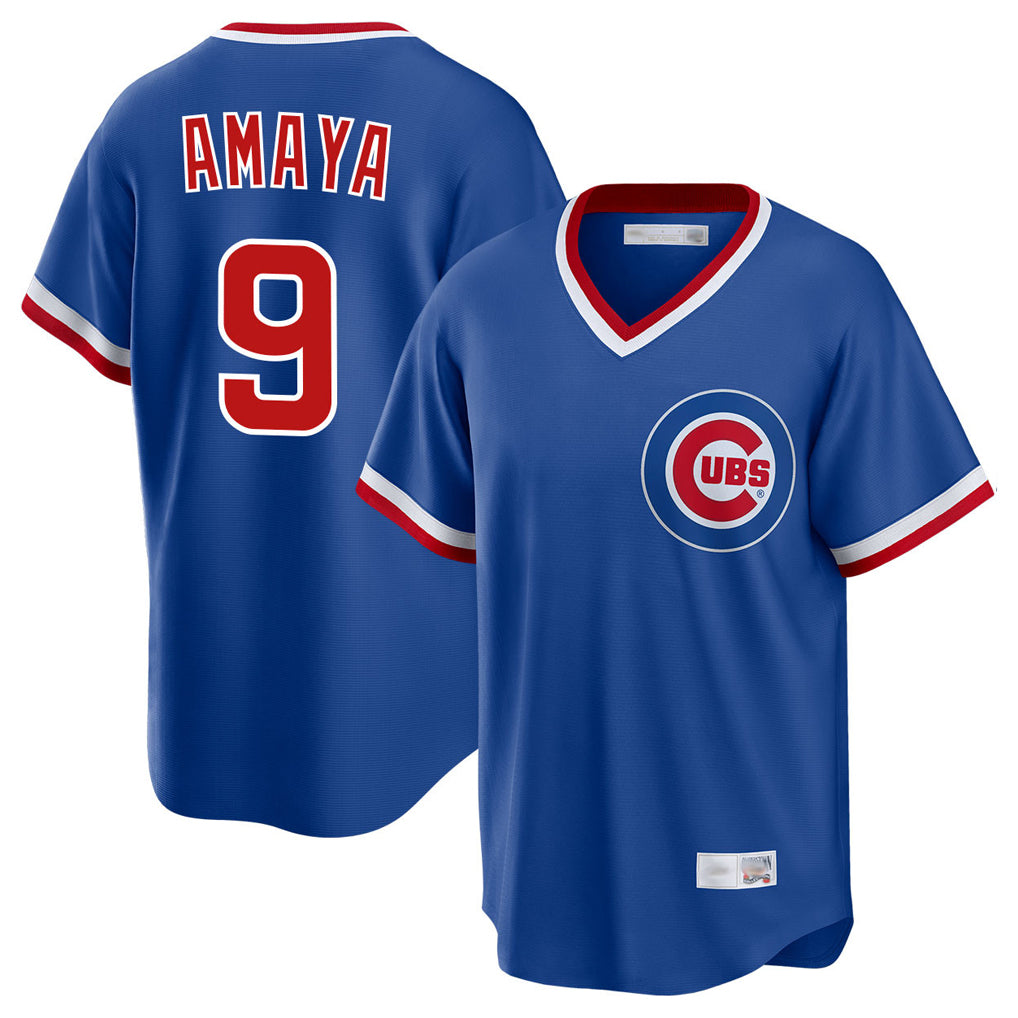Chicago Cubs #9 Miguel Amaya Player Royal HeidiMiller T-shirt Cooperstown Collection Limited Stitched Jerseys