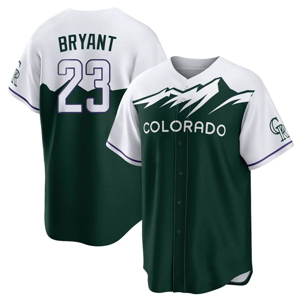 Colorado Rockies #23 Kris Bryant Player Green HeidiMiller City Connect Home Game Stitched Jerseys