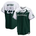 Colorado Rockies #23 Kris Bryant Player Green HeidiMiller City Connect Home Game Stitched Jerseys