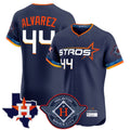 Houston Astros #44 Yordan Alvarez Player Navy HeidiMiller City Connect Texas Patch Vapor Premier Limited Elite Home Stitched Jerseys