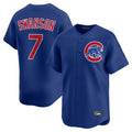 Chicago Cubs #7 Dansby Swanson Player Royal HeidiMiller Limited Home Stitched Jerseys