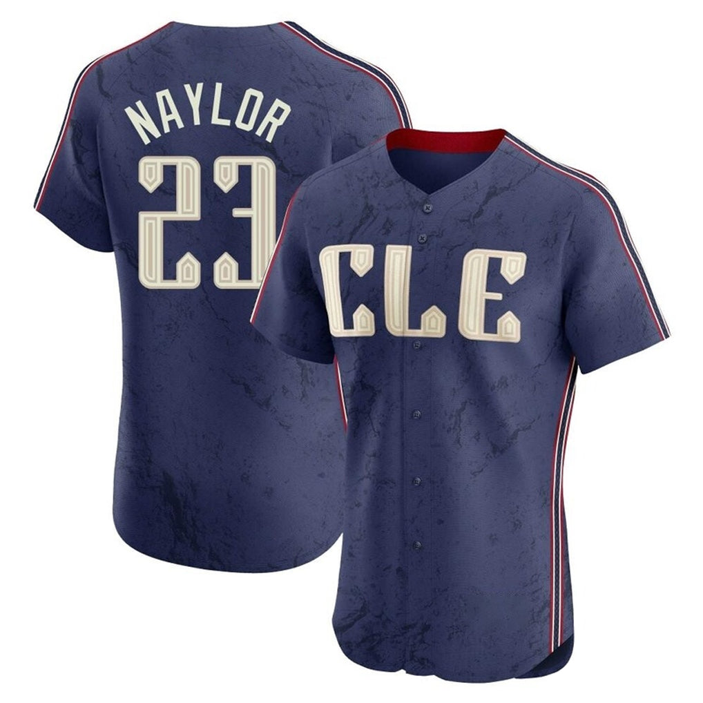 Cleveland Guardians #23 Bo Naylor Player Navy HeidiMiller City Connect Limited Elite Home Stitched Jerseys