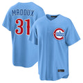 Chicago Cubs #31 Greg Maddux Player Light Blue HeidiMiller Home Game Stitched Jerseys