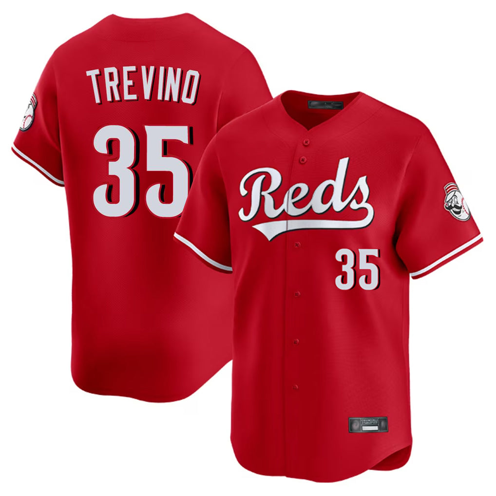 Cincinnati Reds #35 Jose Trevino Player Red HeidiMiller Home Limited Stitched Jerseys