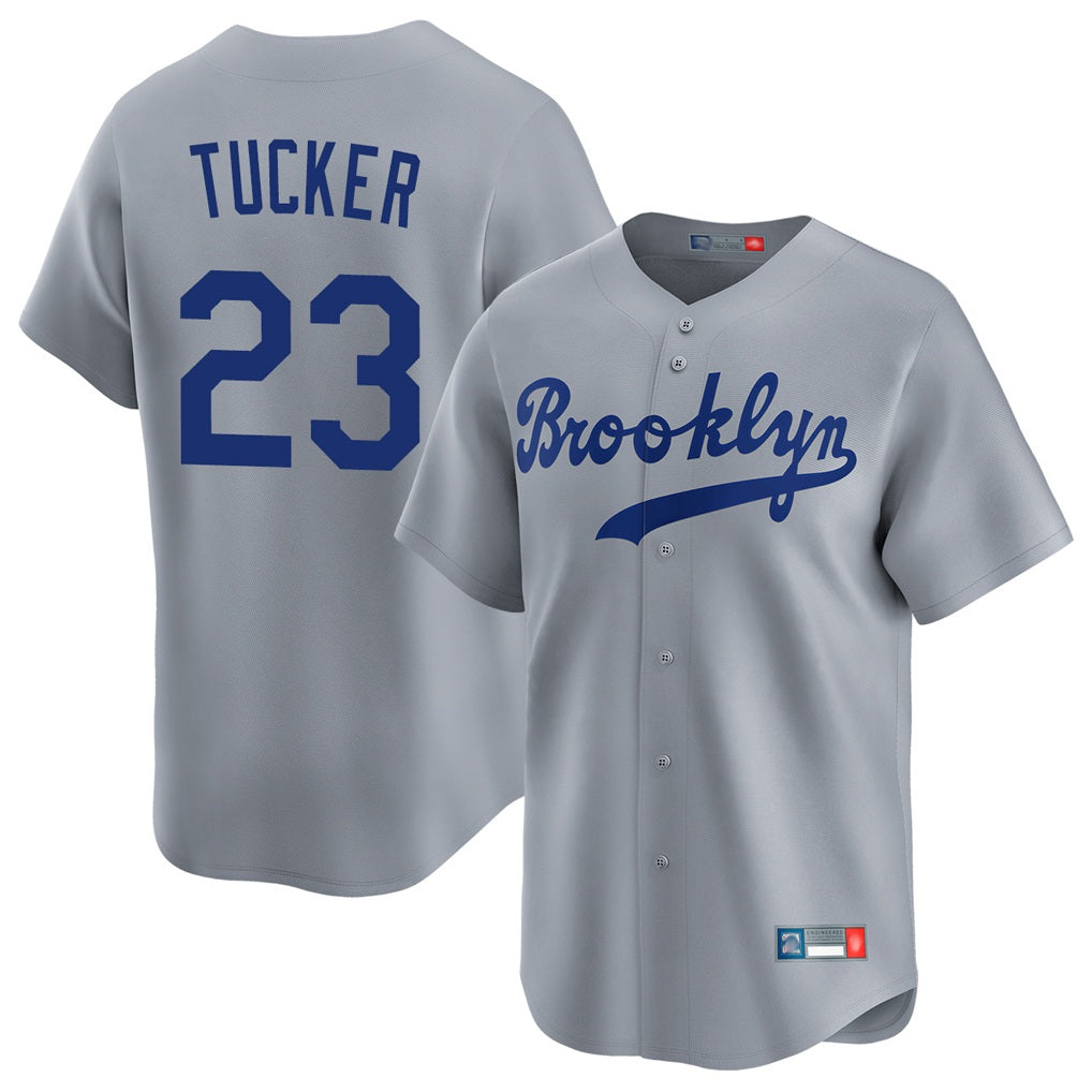 Los Angeles Dodgers #23 Kyle Tucker Player Gray HeidiMiller Game Limited Home Stitched Jerseys