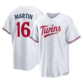 Minnesota Twins #16 Austin Martin Player White HeidiMiller Home Game Stitched Jerseys