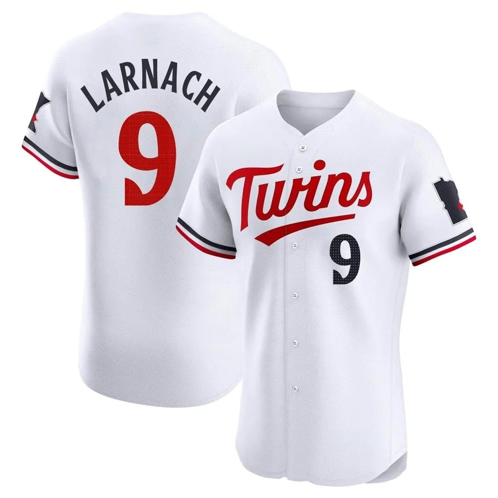 Minnesota Twins #9 Trevor Larnach Player White HeidiMiller Home Limited Elite Stitched Jerseys