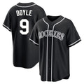 Colorado Rockies #9 Brenton Doyle Player Black HeidiMiller Fashion Out Home Game Stitched Jerseys
