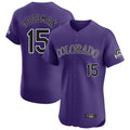 Colorado Rockies #15 Hunter Goodman Player Purple HeidiMiller Limited Elite Home Stitched Jerseys
