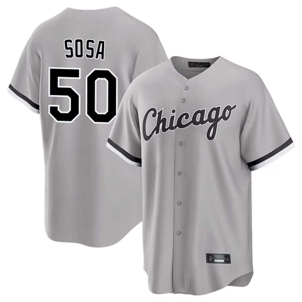 Chicago White Sox #50 Lenyn Sosa Player Gray HeidiMiller Home Game Stitched Jerseys