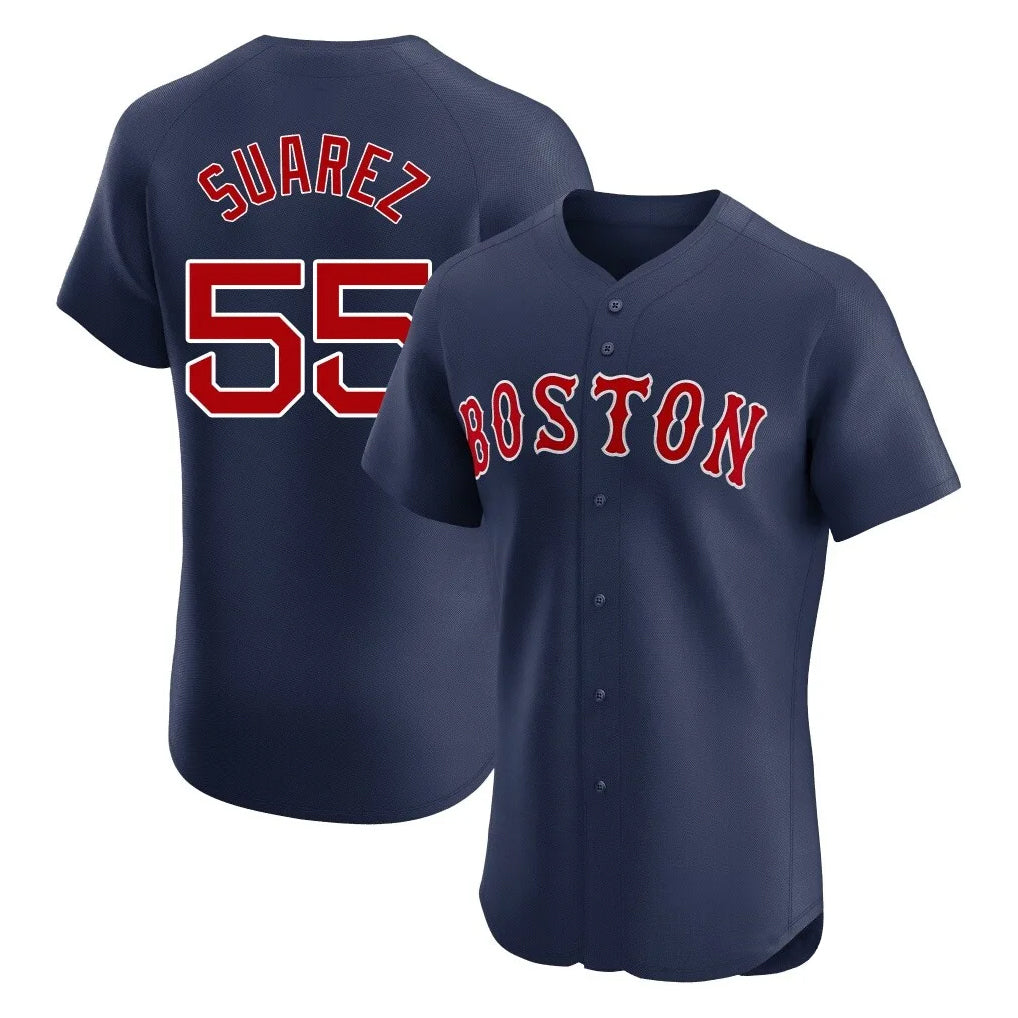 Boston Red Sox #55 Ranger Suarez Player Navy HeidiMiller Limited Elite Home Game Stitched Jerseys1
