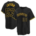 Houston Astros #53 Cristian Javier Player Black HeidiMiller Snake Skin City Home Game Stitched Jerseys