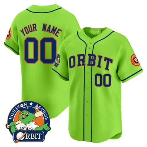 Custom Houston Astros Orbit Patch Green HeidiMiller Vapor Premier Limited Jersey ¨C All Stitched
