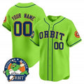 Custom Houston Astros Orbit Patch Green HeidiMiller Vapor Premier Limited Jersey ¨C All Stitched