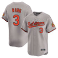 Baltimore Orioles #3 Taylor Ward Player Gray HeidiMiller Limited Home Game Stitched Jerseys