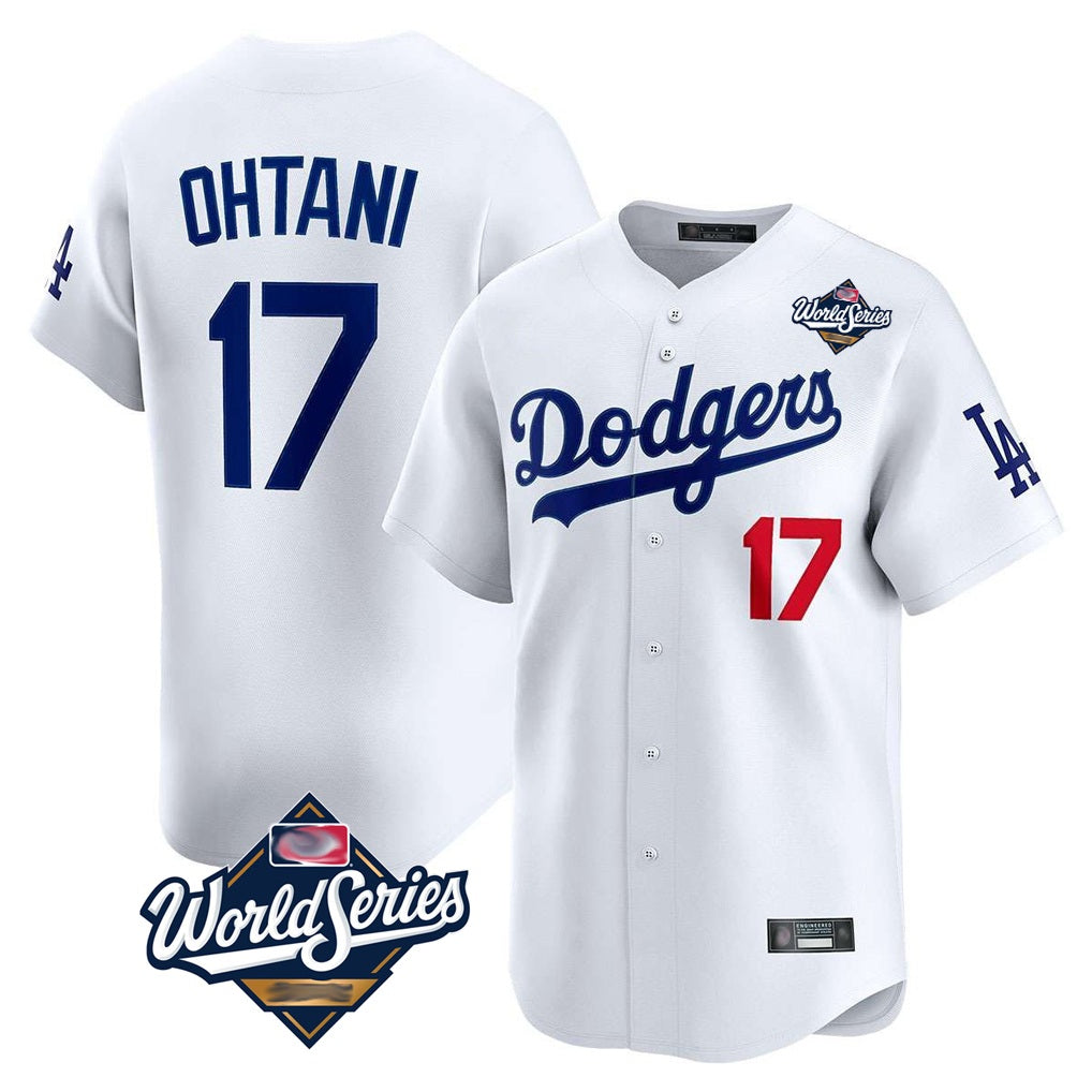 Los Angeles Dodgers #17 Shohei Ohtani Player White HeidiMiller World Series Limited Home Stitched Jerseys