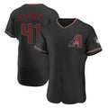 Arizona Diamondbacks #41 Carlos Santana Player Black HeidiMiller Limited Elite Home Game Stitched Jerseys