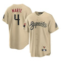 Arizona Diamondbacks #4 Ketel Marte Player Tan HeidiMiller City Connect Home Game Stitched Jerseys