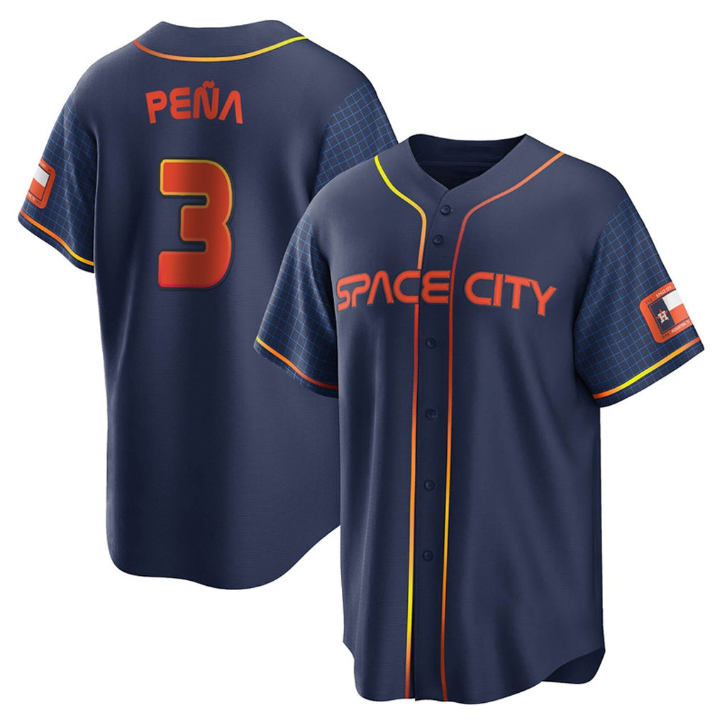 Houston Astros #3 Jeremy Pena Player Navy HeidiMiller City Connect Home Game Stitched Jerseys