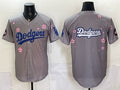 Los Angeles Dodgers Team Big Logo Grey HeidiMiller 2025 Tokyo Series Limited Stitched Jersey