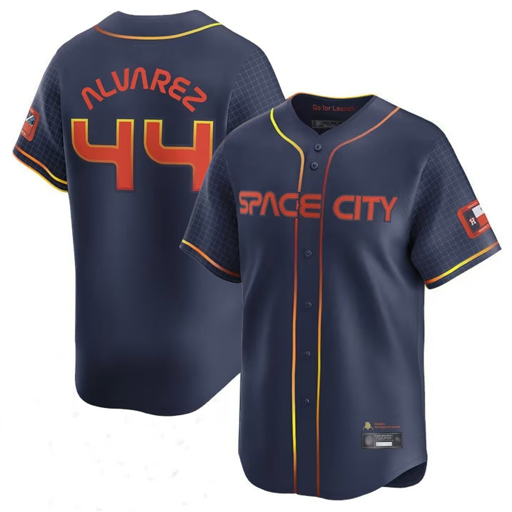 Houston Astros #44 Yordan Alvarez Player Navy HeidiMiller City Connect Limited Home Game Stitched Jerseys