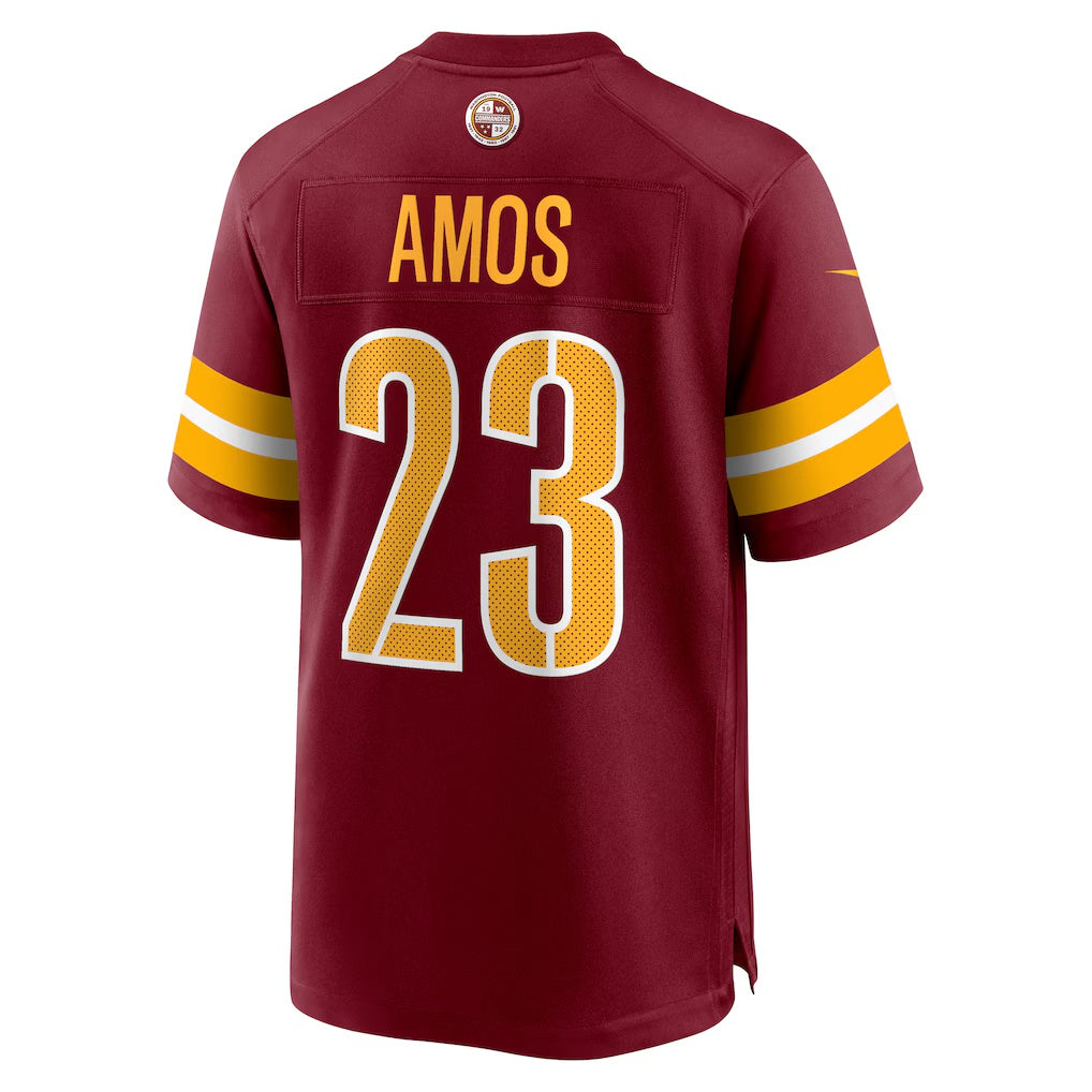 W.Commanders #23 Trey Amos Burgundy HeidiMiller Team Game Jersey