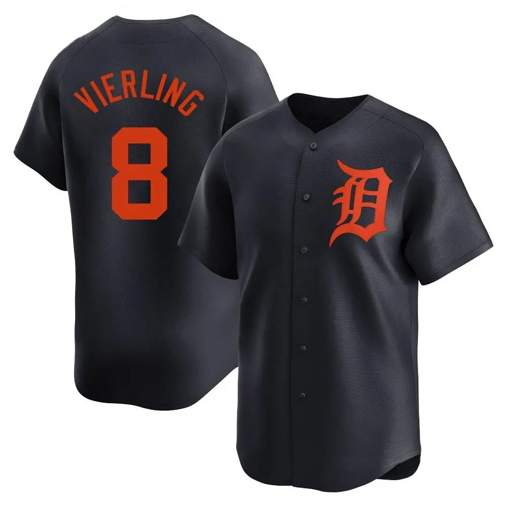 Detroit Tigers #8 Matt Vierling Player Navy HeidiMiller Home Limited Stitched Jerseys