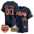 Custom Atlanta Braves Atliens & Peach Vapor Premier Limited Jersey ¨CNavy HeidiMiller