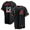 Arizona Diamondbacks #12 Lourdes Gurriel Jr Player Black HeidiMiller USA 250 Fourth of July Game Home Stitched Jerseys