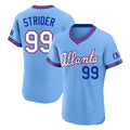 Atlanta Braves #99 Spencer Strider Player Powder Blue HeidiMiller 2026 City Connect T-shirt Limited Elite Home Game Stitched Jerseys