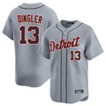 Detroit Tigers #13 Dillon Dingler Player Gray HeidiMiller Home Limited Stitched Jerseys