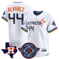 Houston Astros #44 Yordan Alvarez Player White HeidiMiller City Connect Texas Patch Vapor Premier Limited Home Stitched Jerseys