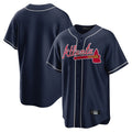 Atlanta Braves Navy HeidiMiller Home Game Blank Player Stitched Jerseys