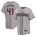 Arizona Diamondbacks #41 Carlos Santana Player Gray HeidiMiller Road Home Game Stitched Jerseys