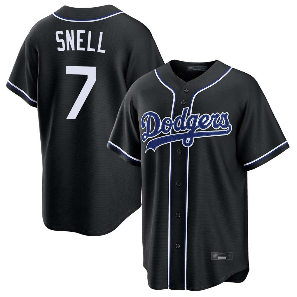 Los Angeles Dodgers #7 Blake Snell Player Black HeidiMiller Carbon Limited Home Stitched Jerseys