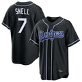 Los Angeles Dodgers #7 Blake Snell Player Black HeidiMiller Carbon Limited Home Stitched Jerseys