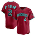 Arizona Diamondbacks #2 Geraldo Perdomo Player Red HeidiMiller Limited Home Game Stitched Jerseys