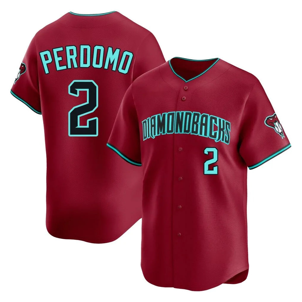 Arizona Diamondbacks #2 Geraldo Perdomo Player Red HeidiMiller Limited Home Game Stitched Jerseys