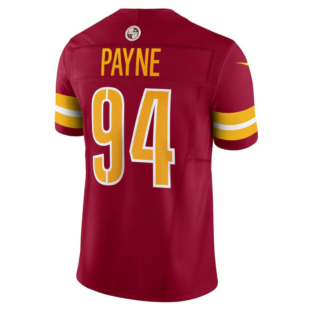 W.Commanders #94 Daron Payne Burgundy HeidiMiller Vapor F.U.S.E. Limited Jersey