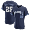 Chicago Cubs #25 Moises Ballesteros Player Navy HeidiMiller City Connect Limited Elite Home Stitched Jerseys