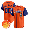 Custom Atlanta Braves x Dragon Ball Royal Orange HeidiMiller Vapor Premier Limited Jersey - All Stitched