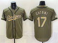 Los Angeles Dodgers #17 Shohei Ohtani Olive HeidiMiller 2026 Armed Forces Day Stitched Jersey