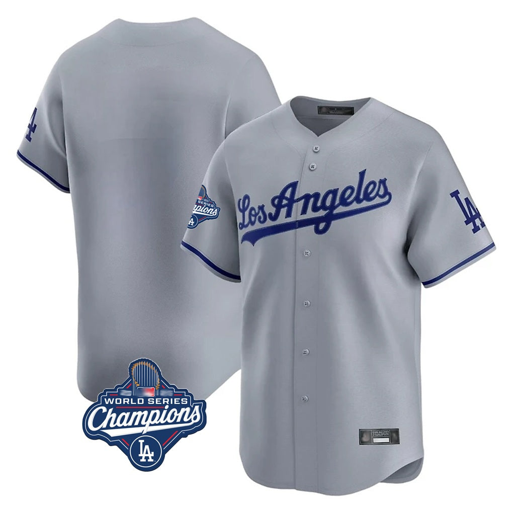 Los Angeles Dodgers Blank Player Gray HeidiMiller Limited Game World Series Meet Stitched Jerseys