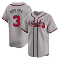 Atlanta Braves #3 Dale Murphy Player Gray HeidiMiller Limited Home Game Stitched Jerseys