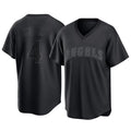 Los Angeles Angels #4 Christian Moore Player Black HeidiMiller Pitch Fashion T-shirt Stitched Jerseys