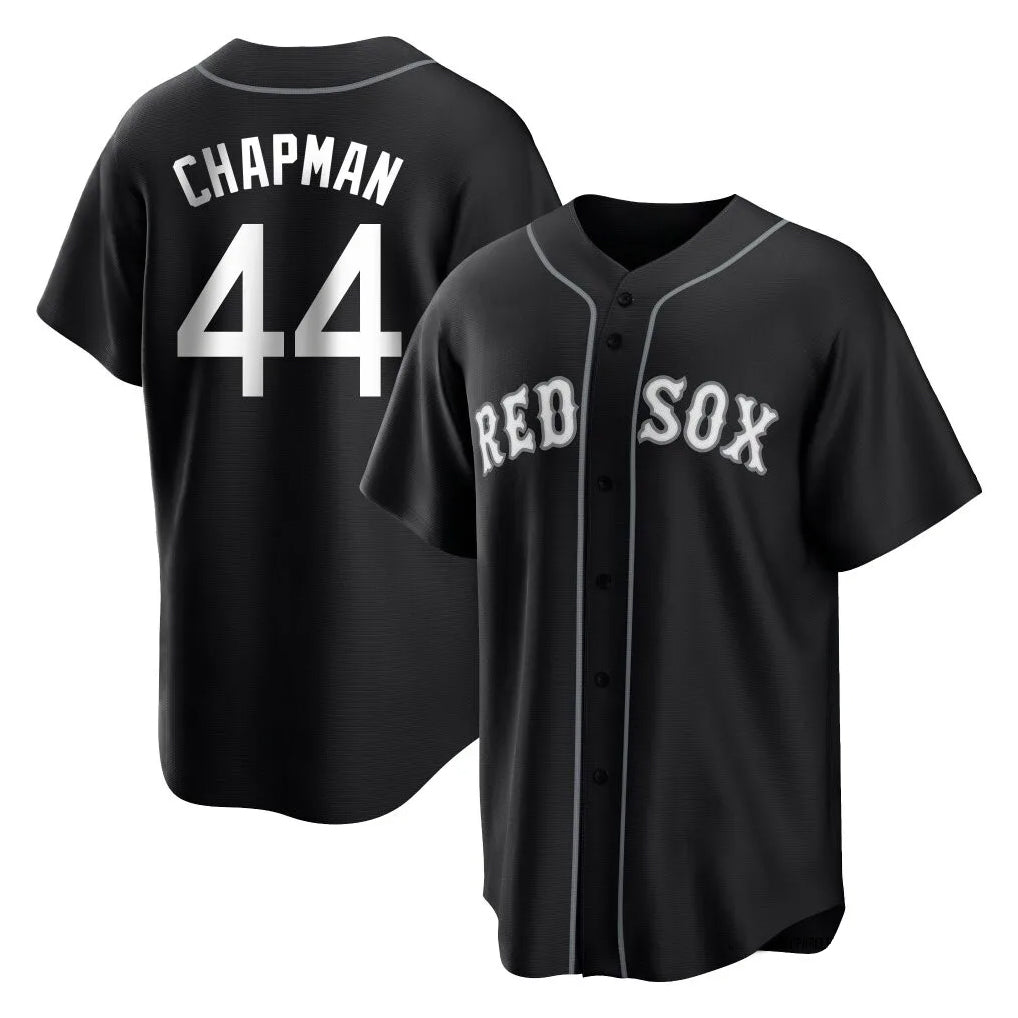Boston Red Sox #44 Aroldis Chapman Player Black HeidiMiller Home Game Stitched Jerseys