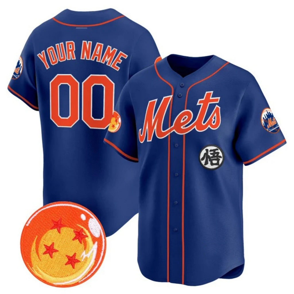 Custom New York Mets x Dragon Ball Royal HeidiMiller Vapor Premier Limited Jersey - All Stitched