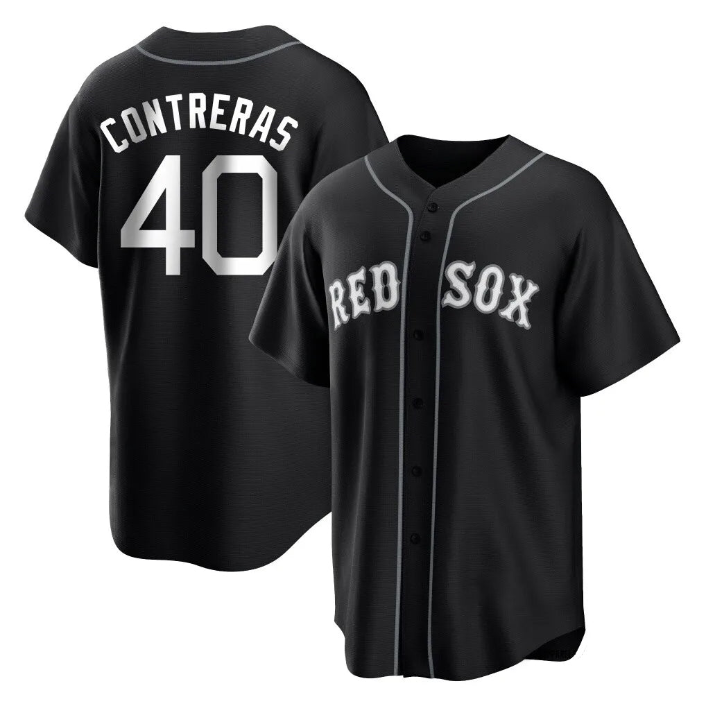 Boston Red Sox #40 Willson Contreras Player Black HeidiMiller Home Game Stitched Jerseys