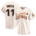 Houston Astros #11 Cam Smith Player Cream HeidiMiller Throwback Cooperstown Collection Limited Stitched Jerseys